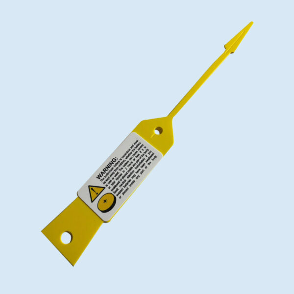 Automotive Botton Battery Key Tags -Yellow